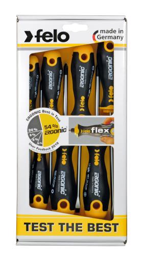 felo ERGONIC® 7-tlg. Schraubendrehersatz mit 3K-Griff